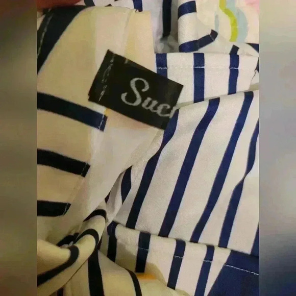 NWOT Sucrefas | Button Front Maxi Dress with Geomatric Print, Ptp 22'' - Picture 7 of 11